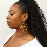 Africa Personalised Outline Earrings