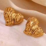 Adore Heart Studs (Gold)