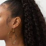 Akila Large Africa Outline Earrings