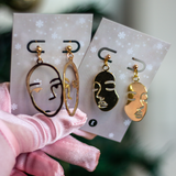 Face Earrings (Gold)