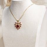 Amora heart Necklace - Red