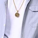 Prayer Hands Necklace  (Gold) - Mens