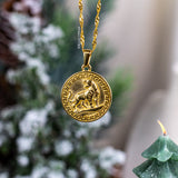 Tiger Medallion Necklace