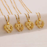 Zara Heart Initial Necklaces