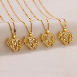 Zara Heart Initial Necklaces