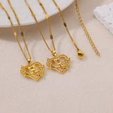 Zara Heart Initial Necklaces