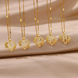 Zara Heart Initial Necklaces