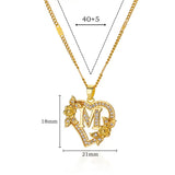 Zara Heart Initial Necklaces