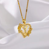 Zara Heart Initial Necklaces