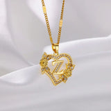 Zara Heart Initial Necklaces