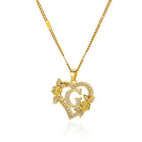 Zara Heart Initial Necklaces