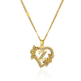 Zara Heart Initial Necklaces